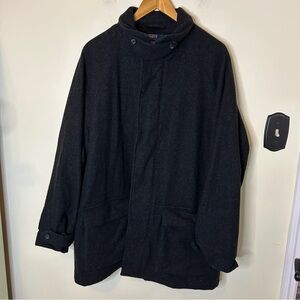 Polo by Ralph Lauren Full Zip Wool Blend Coat Jacket Black Size L